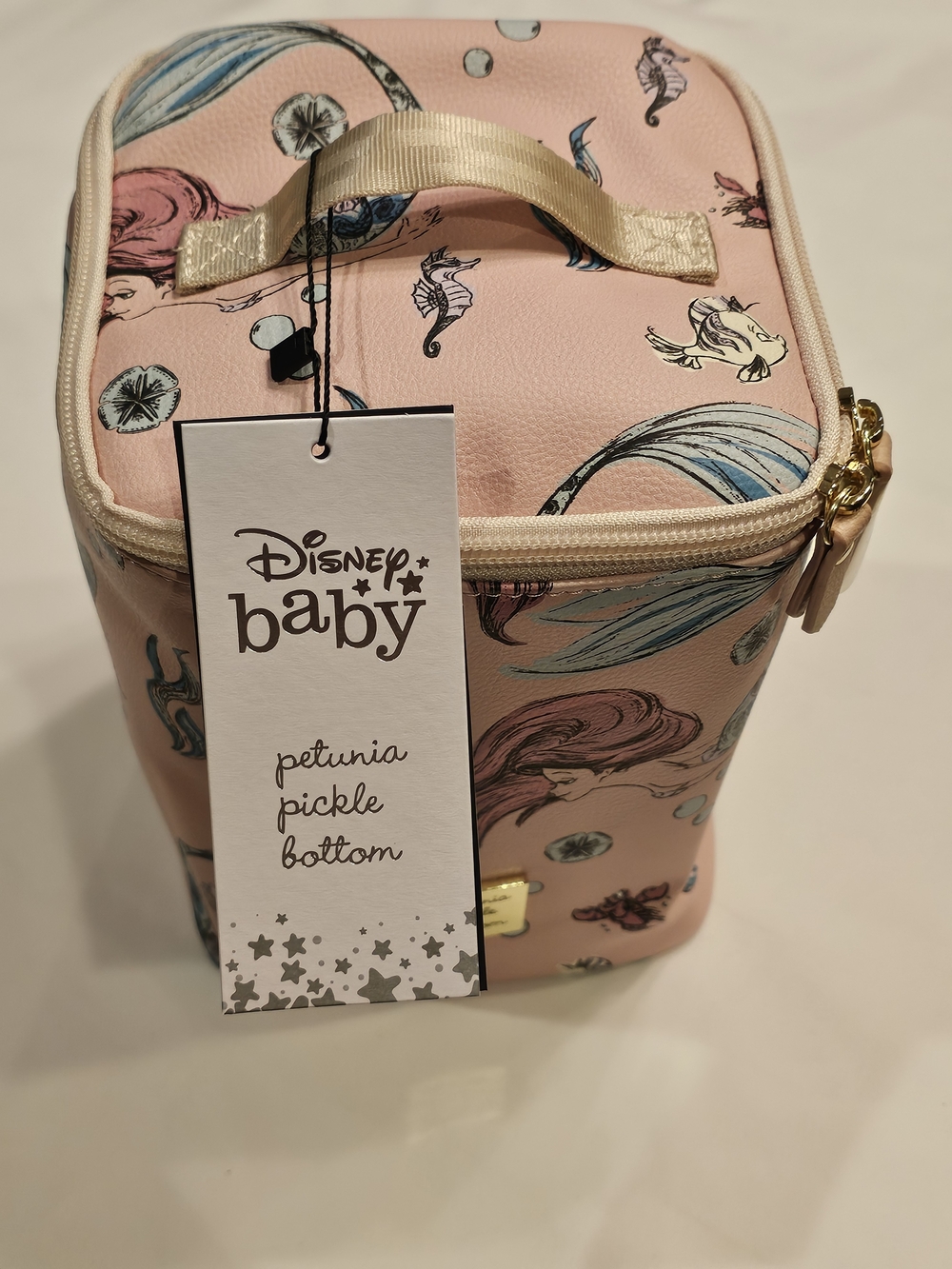 NWT Disney Baby x Petunia Pickle Bottom Pink Ariel Bottle Bag